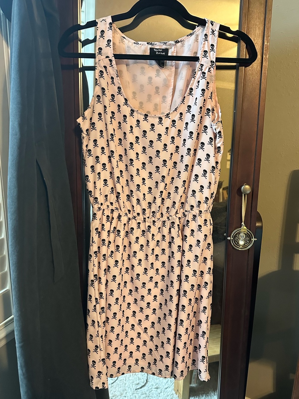Teenage runaway Pink Sleeveless Skull Print Dress